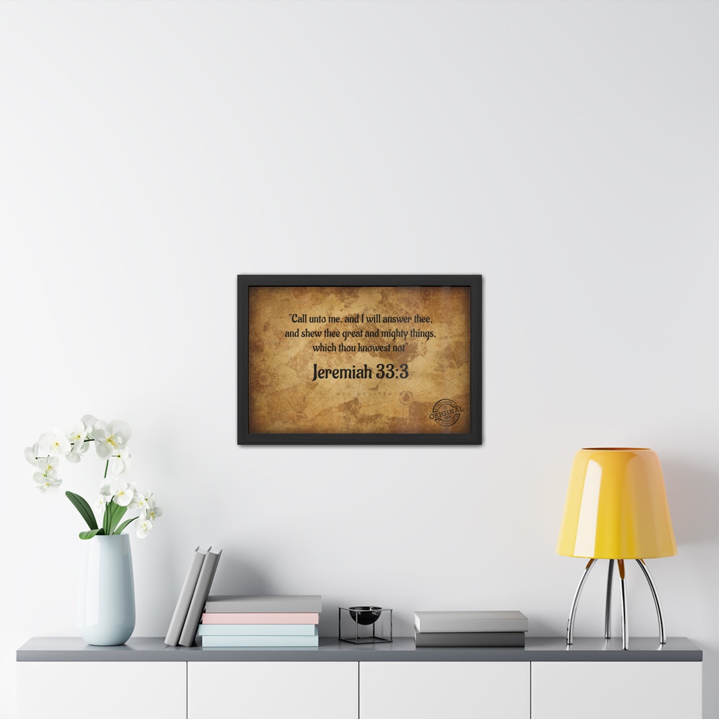 Jeremiah 33:3 Framed Poster — Inspirational Scripture Wall Art