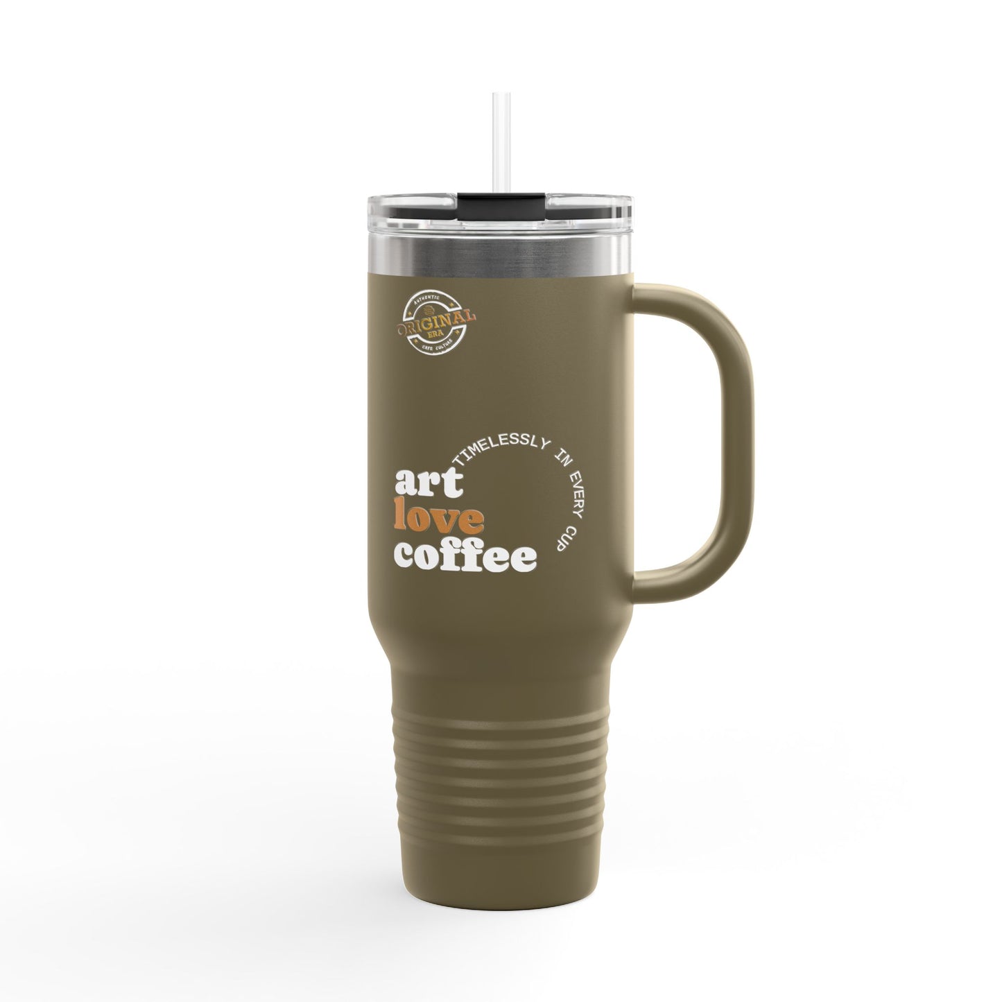 40oz Insulated Travel Mug – Art Love Coffee Thermal Tumbler