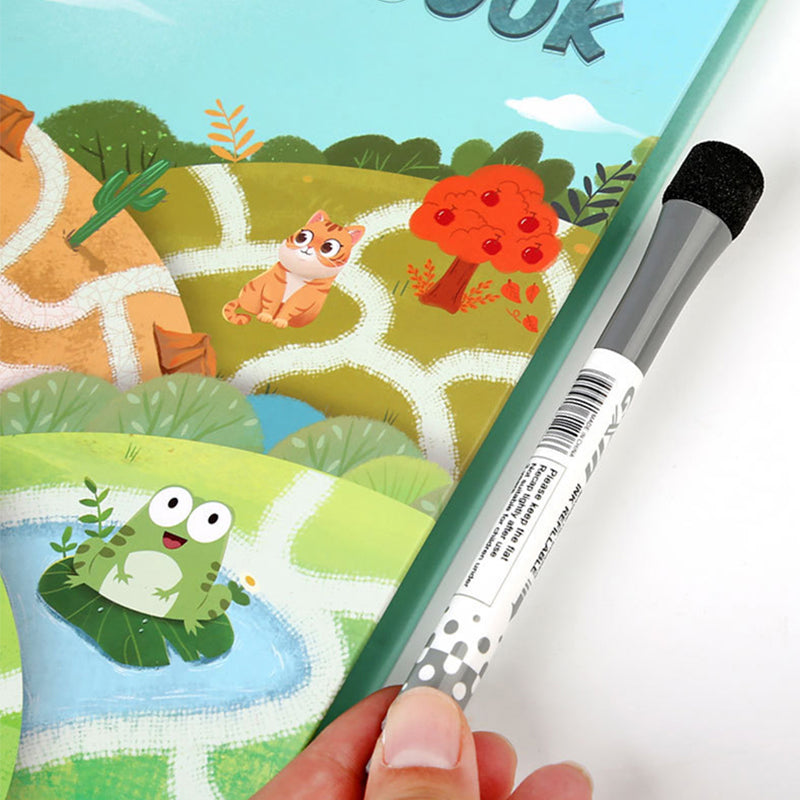 Children's Early Education Erasable Maze Book