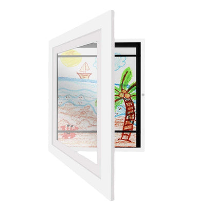 Kids' Art Display Frame with Storage Box