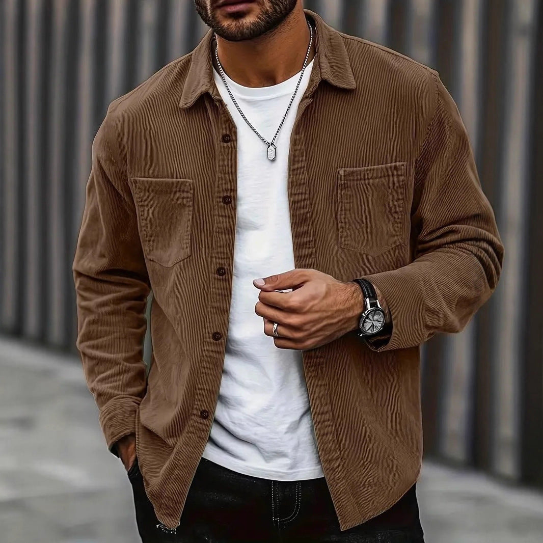 Men Spring Button Jacket Coat