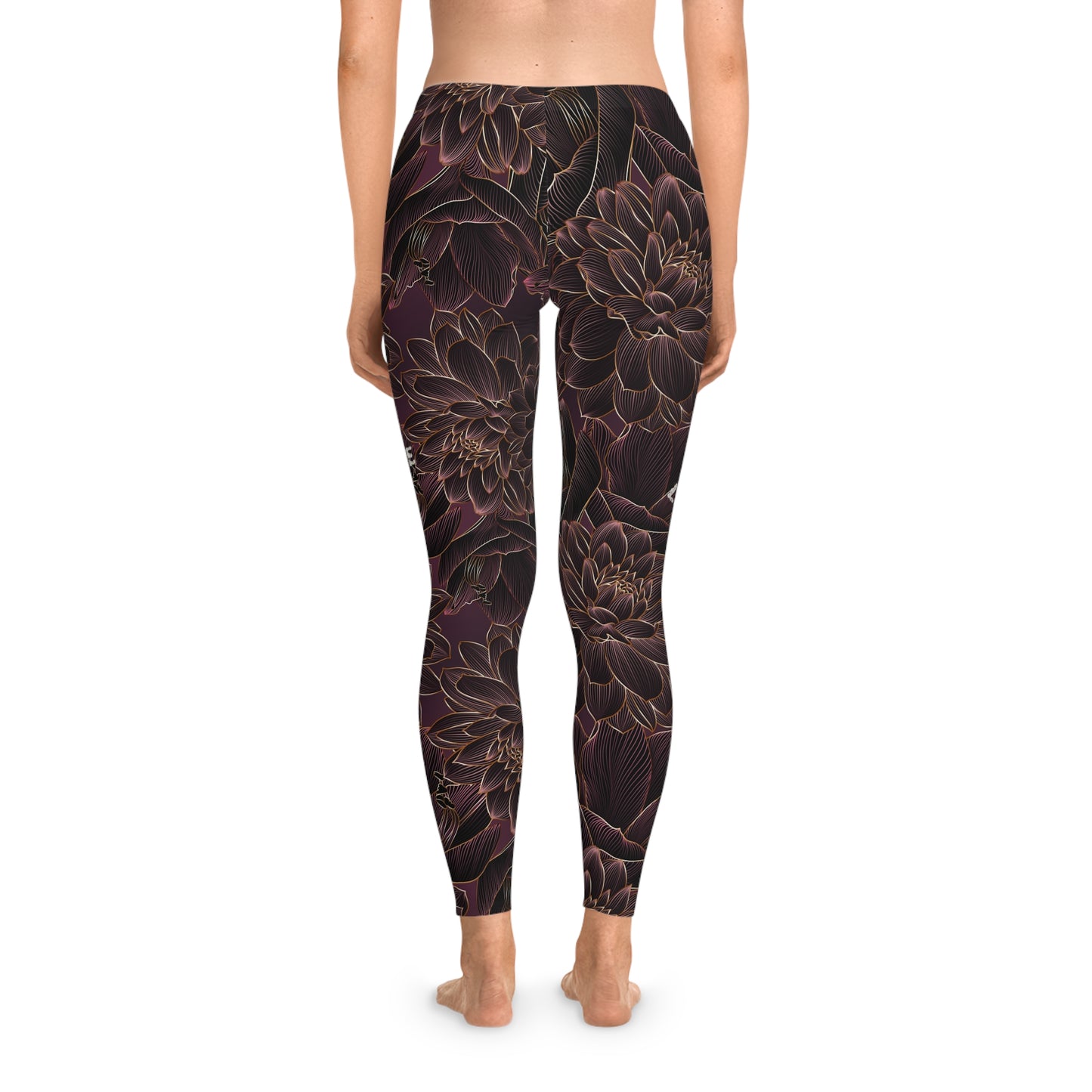 Floral Love Leggings — Dark Dahlia