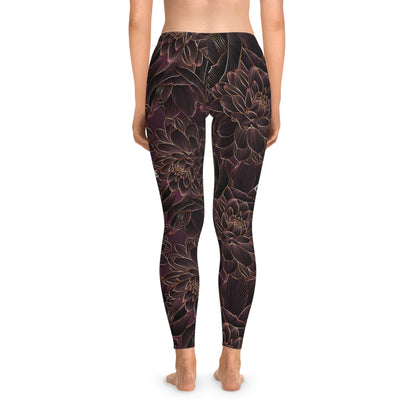 Floral Love Leggings — Dark Dahlia