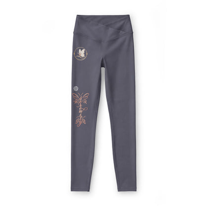 Leggings — Rose Gold Butterfly & Dove Yoga Leggings