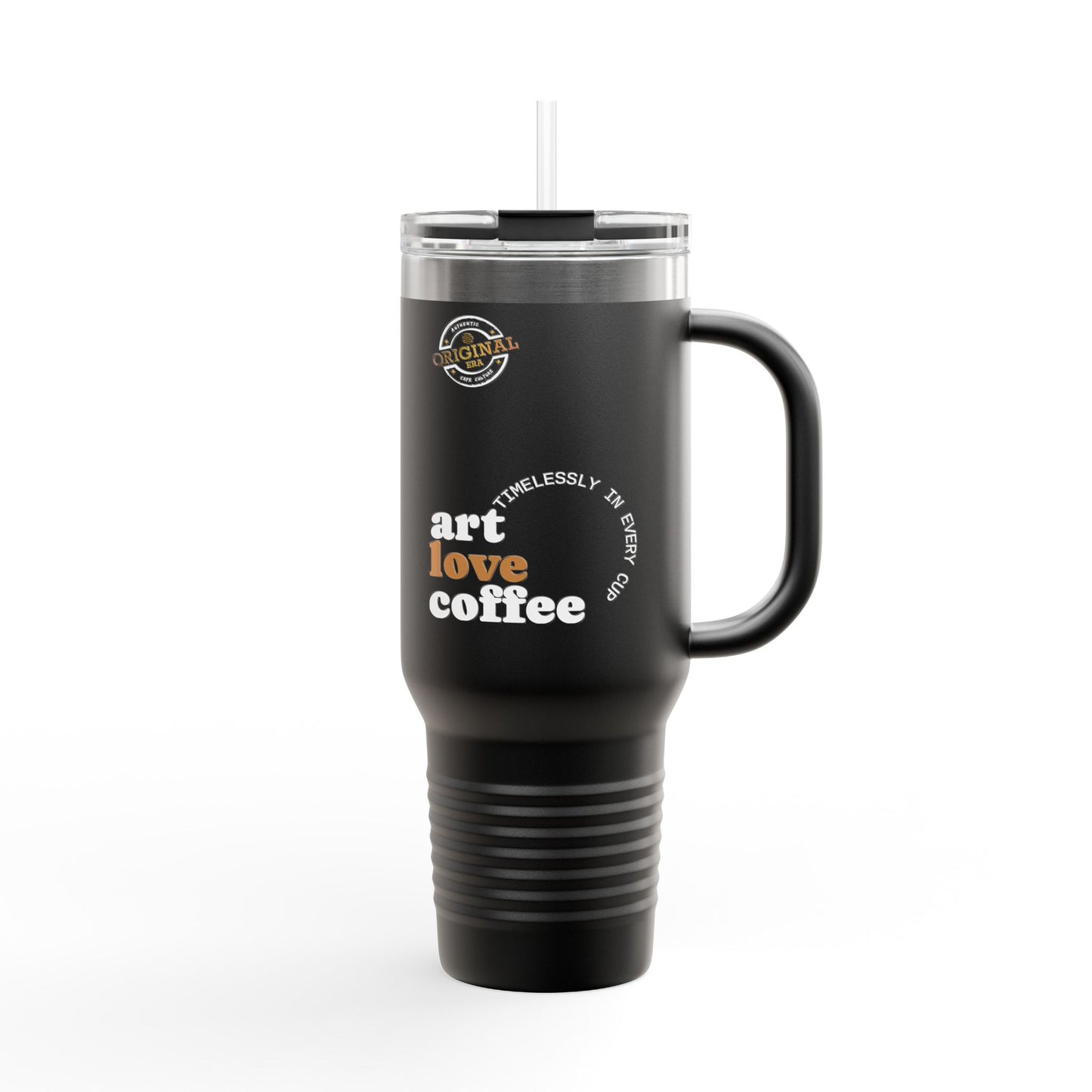 40oz Insulated Travel Mug – Art Love Coffee Thermal Tumbler