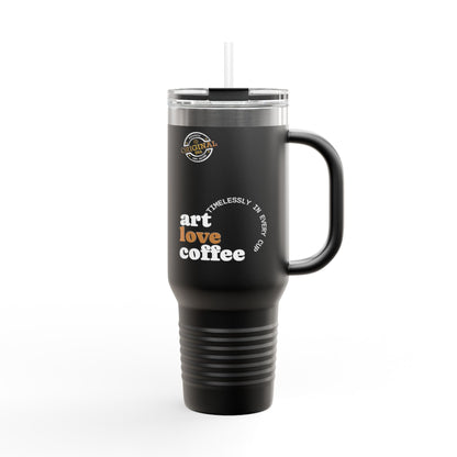 40oz Insulated Travel Mug – Art Love Coffee Thermal Tumbler