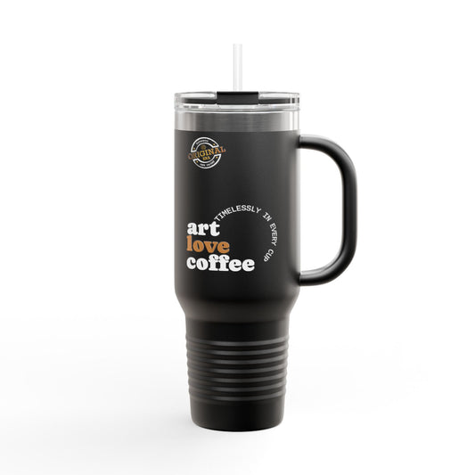 40oz Insulated Travel Mug – Art Love Coffee Thermal Tumbler
