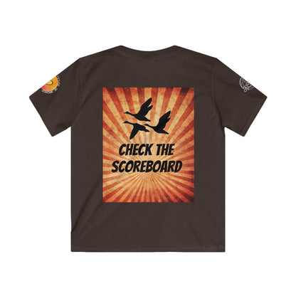 Kids Christian T‑Shirt — "Jesus Already Won / Check the Scoreboard" Graphic Tee