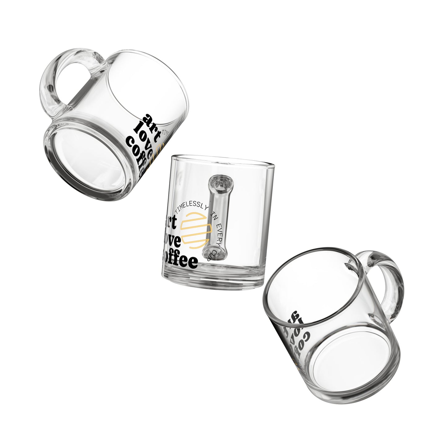 Glass Mug — Art Love Coffee 10oz Clear Coffee Mug