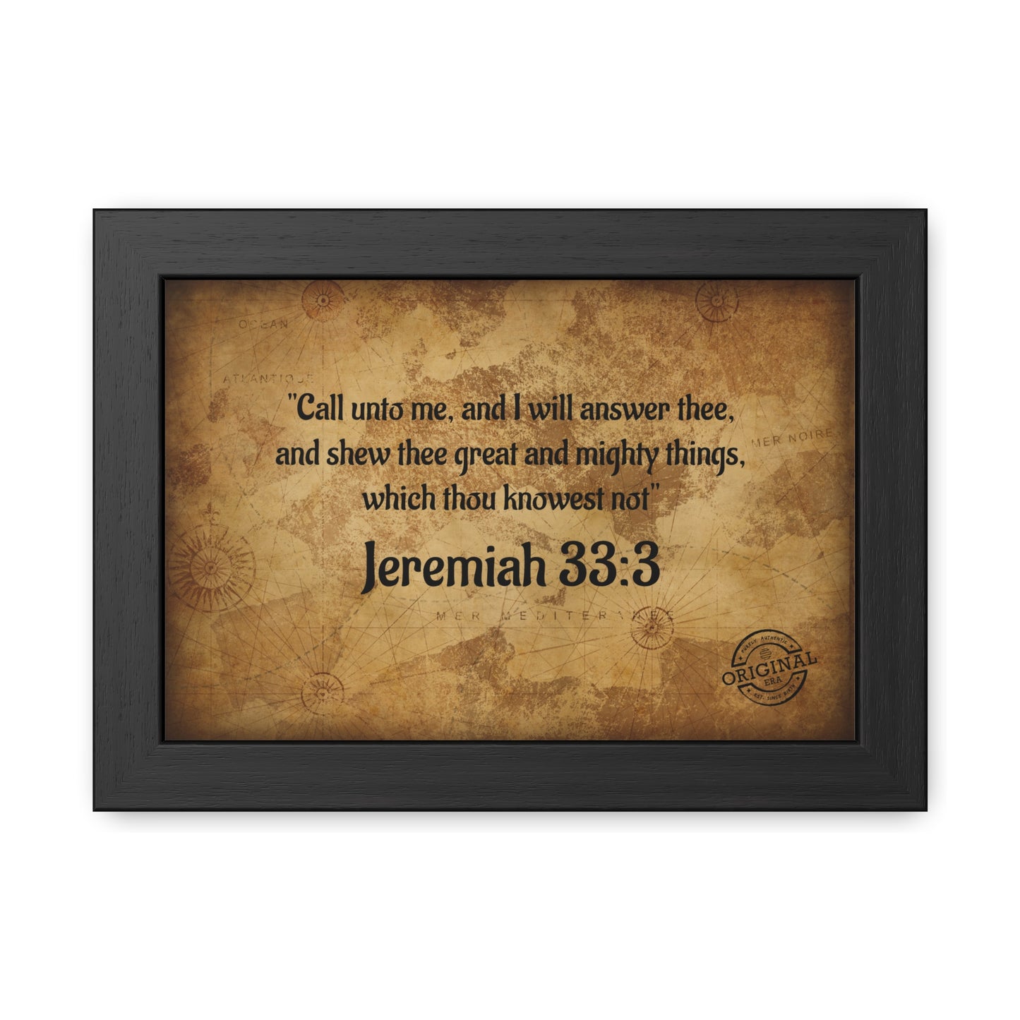 Jeremiah 33:3 Framed Poster — Inspirational Scripture Wall Art