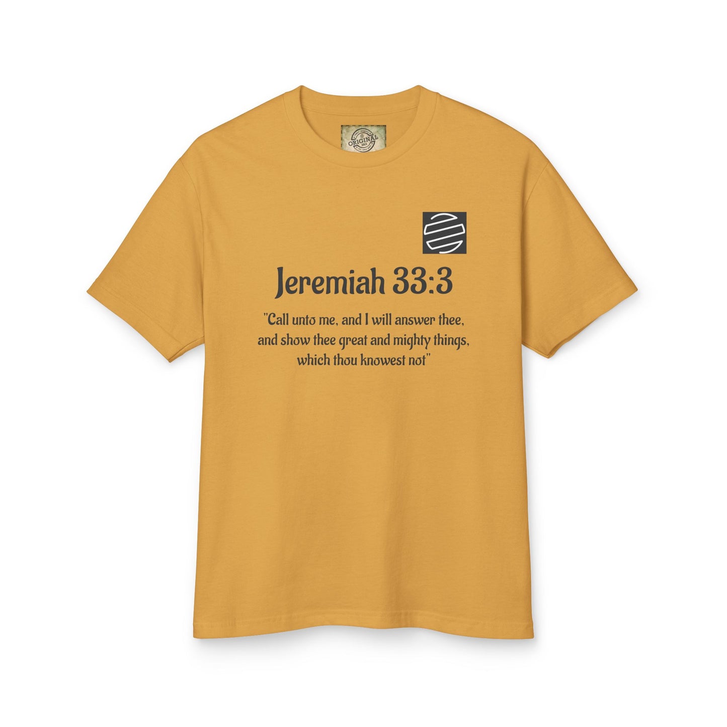 Jeremiah 33:3 Scripture Tee — 'Call unto me...' Faith Graphic T-Shirt