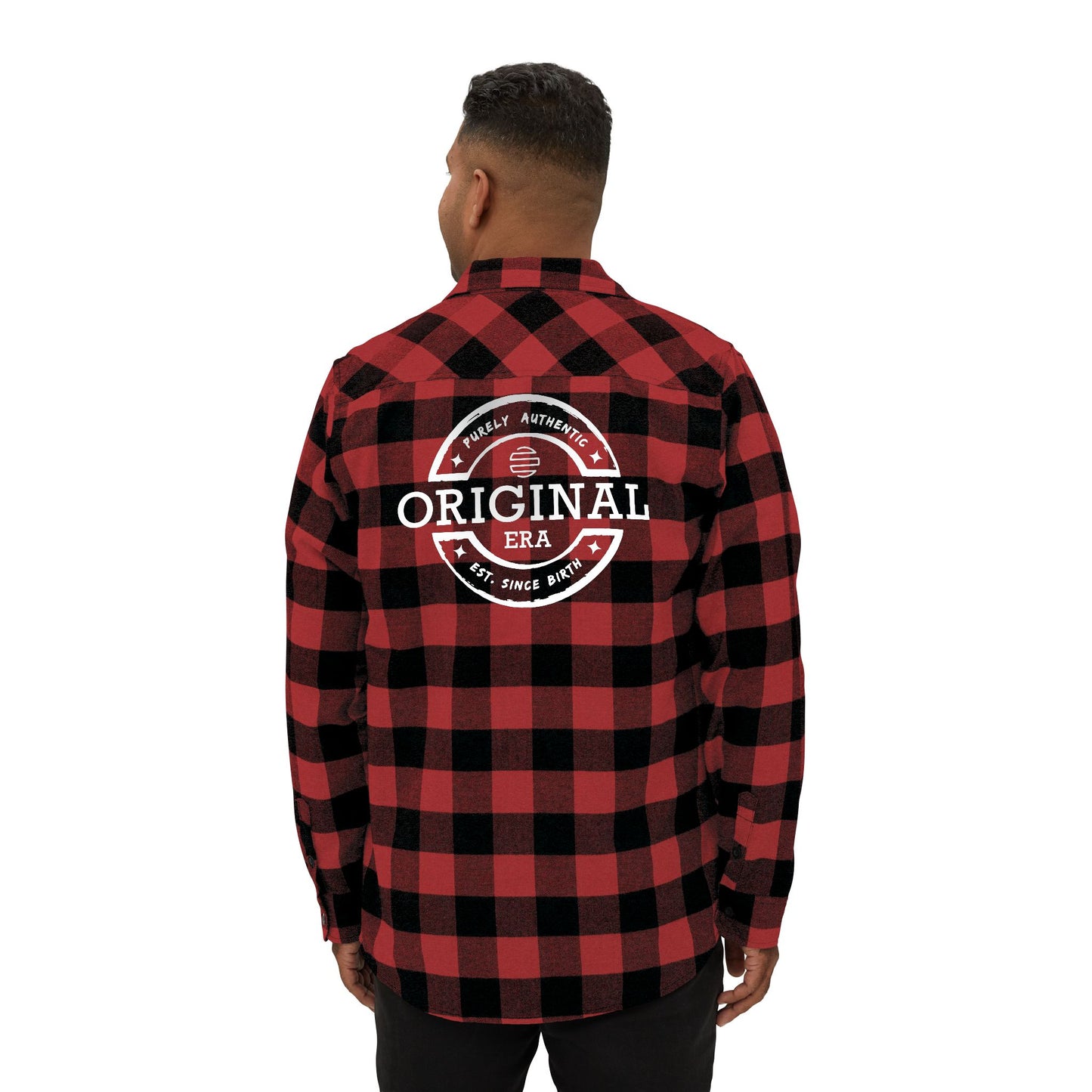 Original Era Plaid Flannel Shirt — Vintage Logo Back