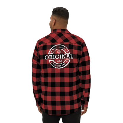 Original Era Plaid Flannel Shirt — Vintage Logo Back
