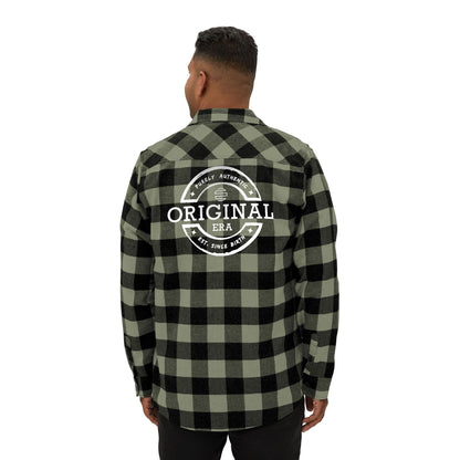 Original Era Plaid Flannel Shirt — Vintage Logo Back