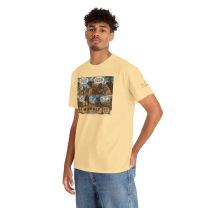 Humbly Comic Interview Panel Tee — Humbly Graphic T-Shirt