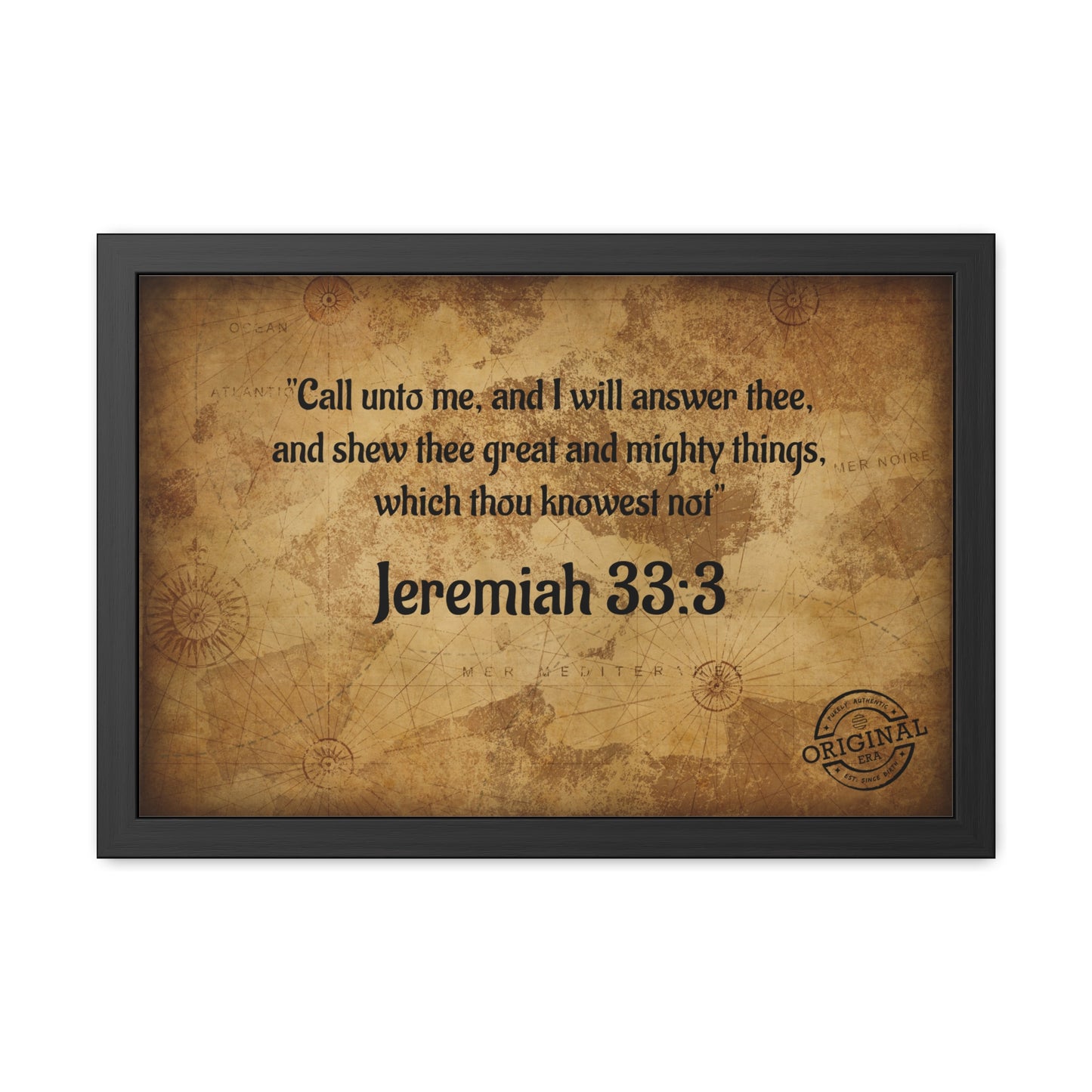Jeremiah 33:3 Framed Poster — Inspirational Scripture Wall Art
