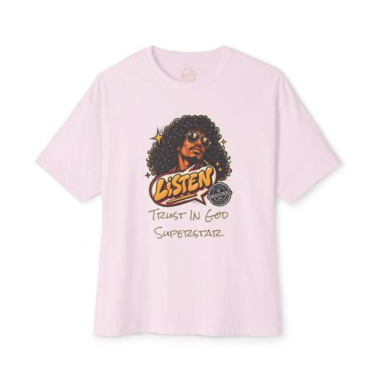 Listen Graphic Tee — "Trust in God" Retro Soul Portrait T‑Shirt