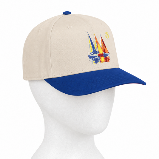 Sailboat Embroidered Baseball Cap – Nautical Summer Sun Hat