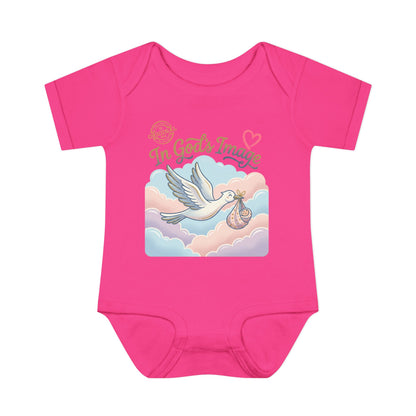 Infant Bodysuit — "In God's Image" Stork Baby Onesie