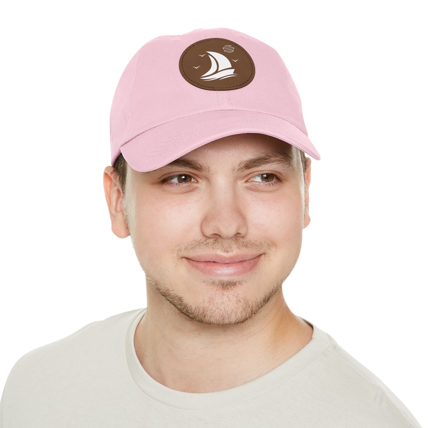Set For Sail Leather Patch Dad Hat — Nautical Baseball Cap