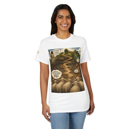 Sheep In the Wild Graphic T-Shirt — "God Has My Back" Faith Tee