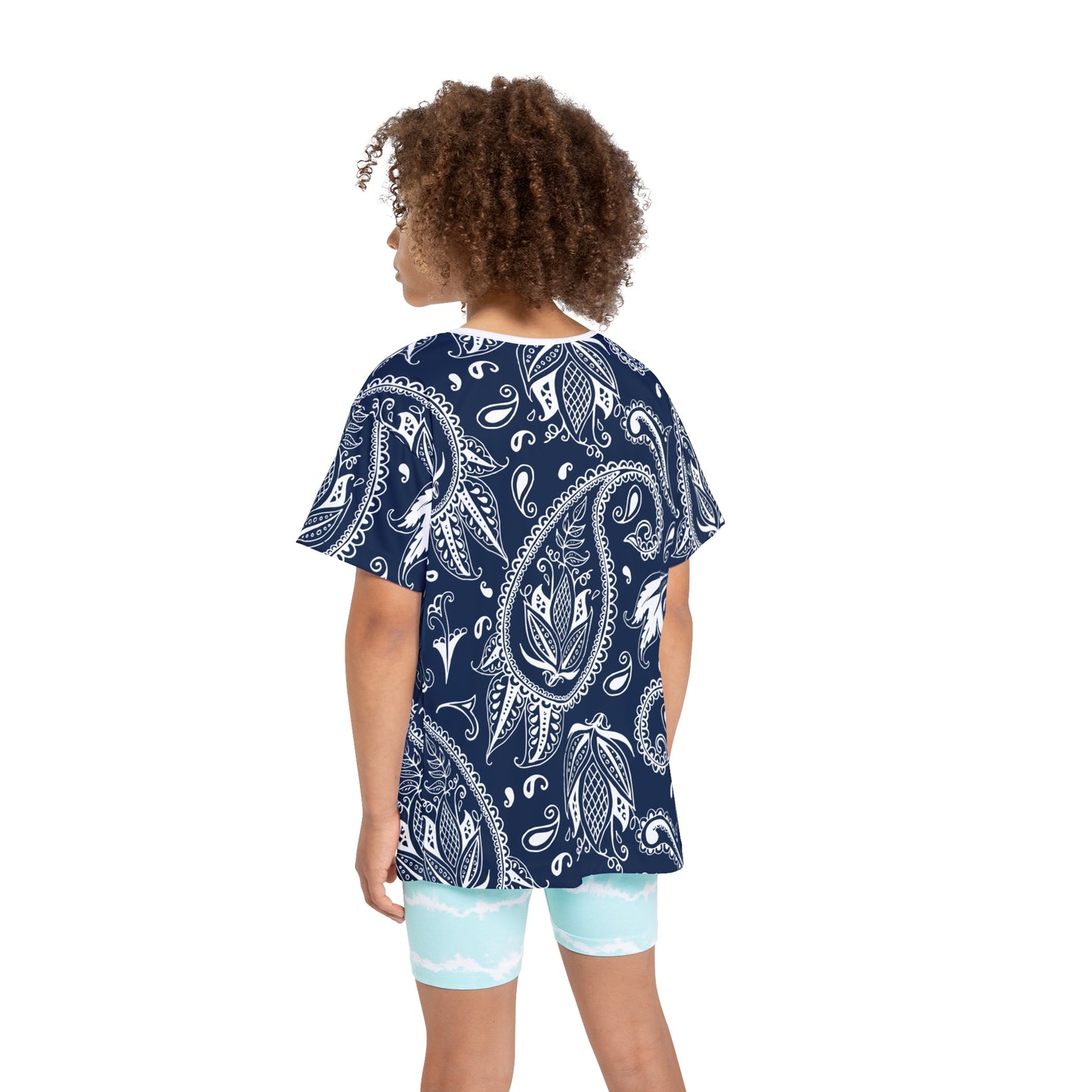 Kids Navy & White Sports Jersey