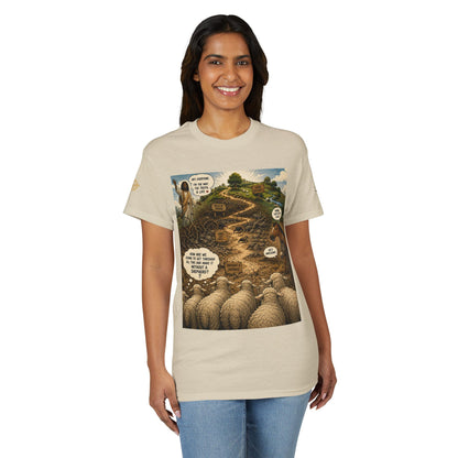 Sheep In the Wild Graphic T-Shirt — "God Has My Back" Faith Tee
