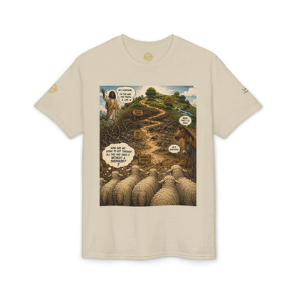 Sheep In the Wild Graphic T-Shirt — "God Has My Back" Faith Tee
