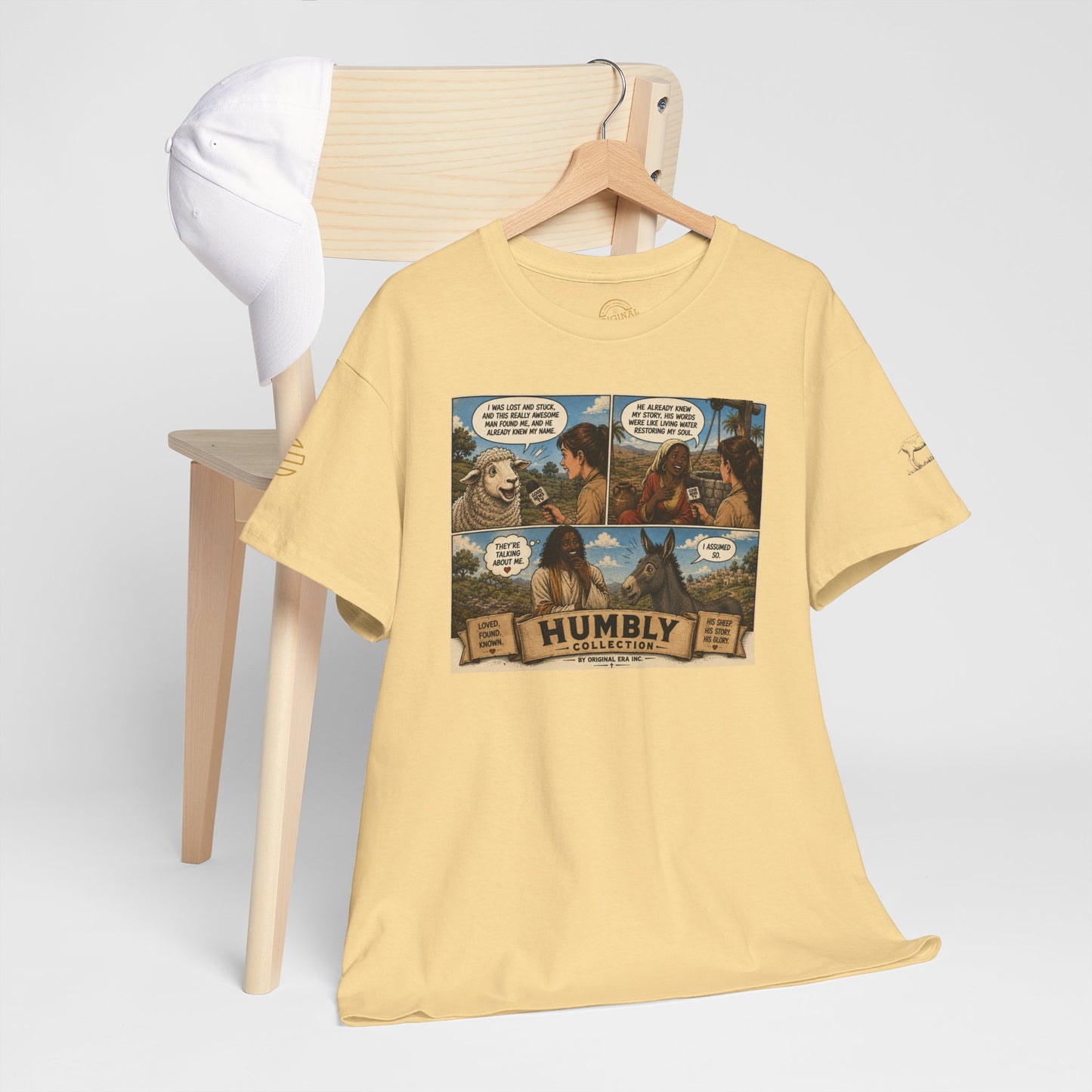 Humbly Comic Interview Panel Tee — Humbly Graphic T-Shirt