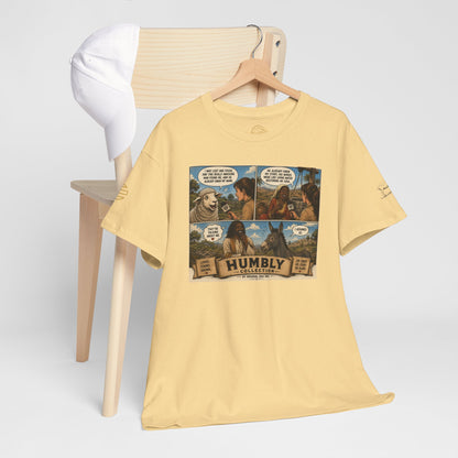 Humbly Comic Interview Panel Tee — Humbly Graphic T-Shirt