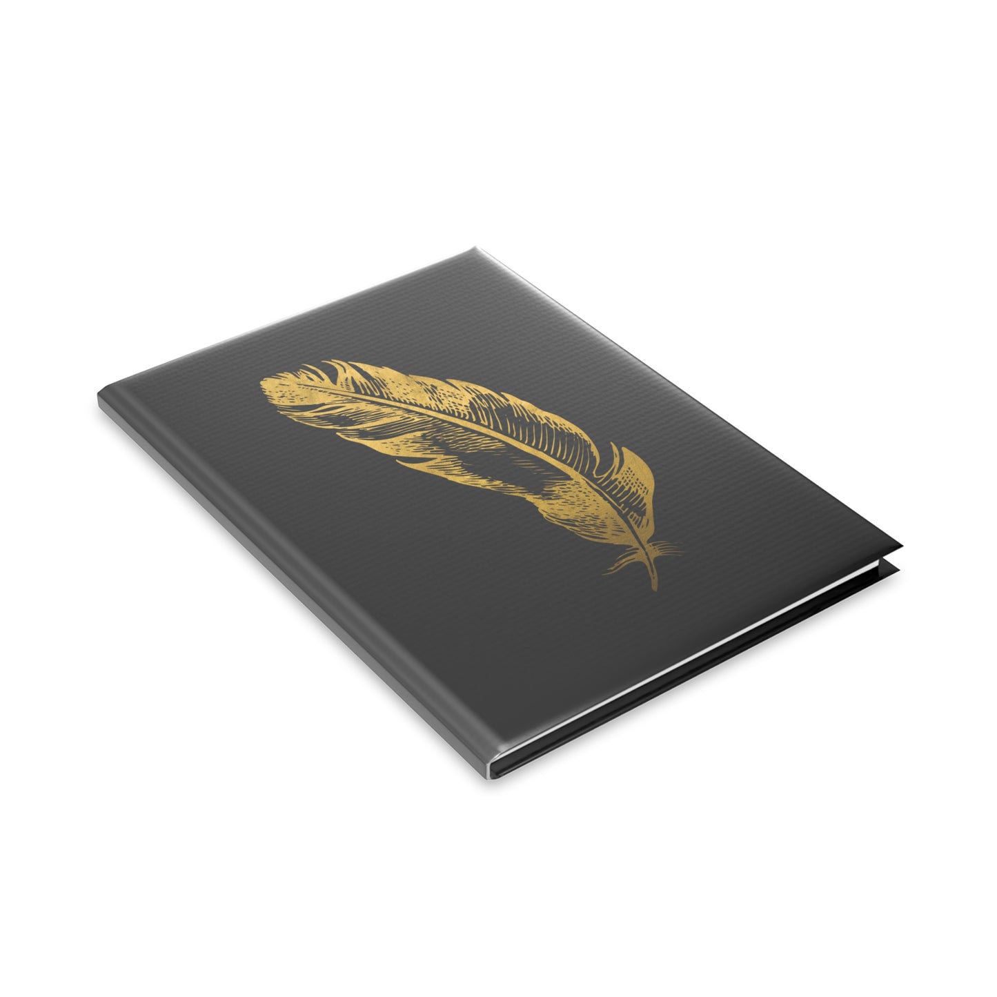 Gold Feather Hardcover Journal