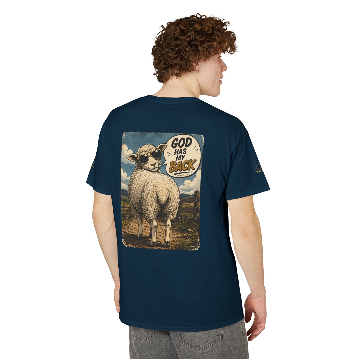 Lost & Found Sheep Graphic T-Shirt — “God Has My Back” Humble Collection