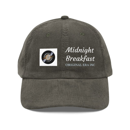 Midnight Breakfast Embroidered Corduroy Cap