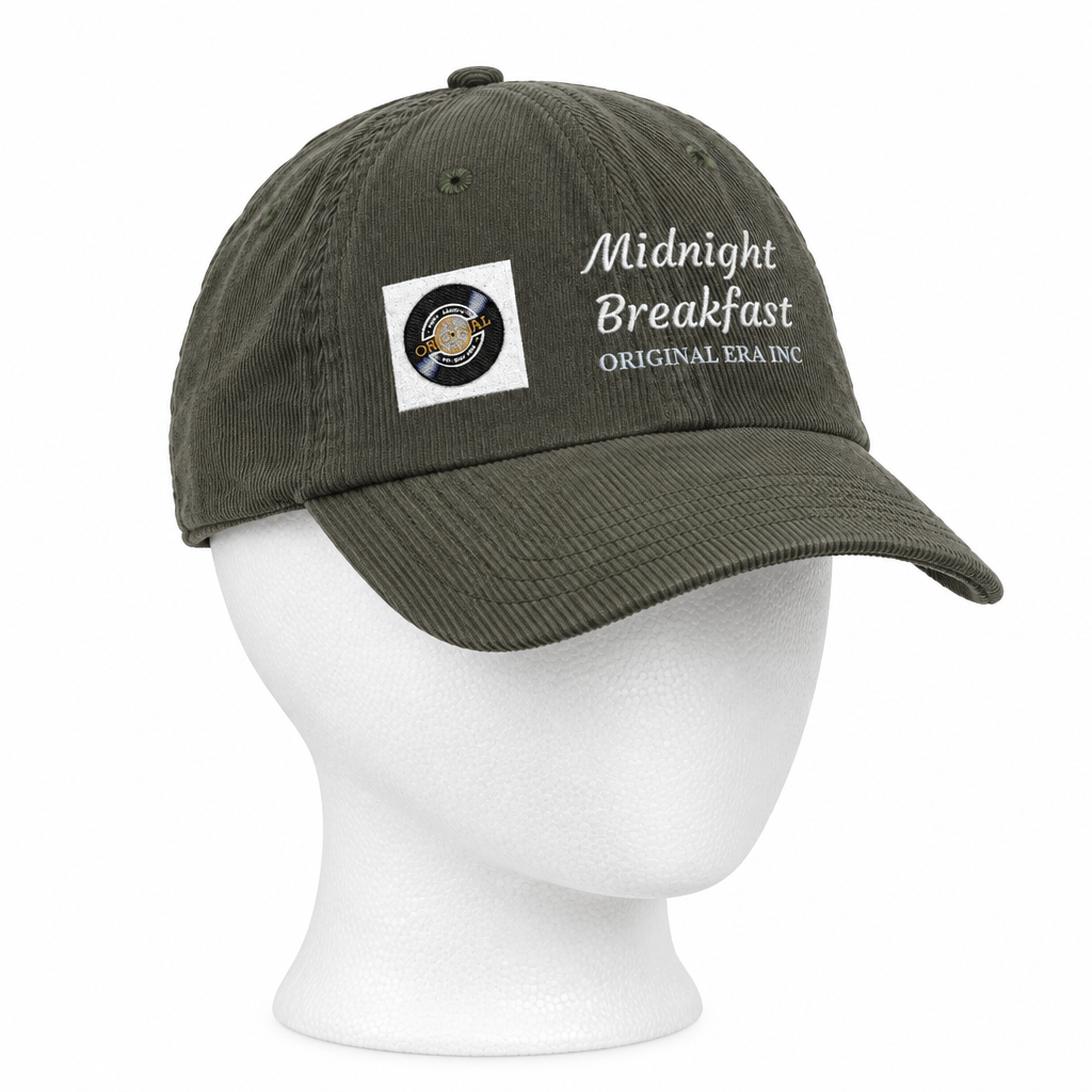 Midnight Breakfast Embroidered Corduroy Cap
