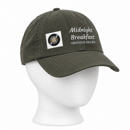 Midnight Breakfast Embroidered Corduroy Cap