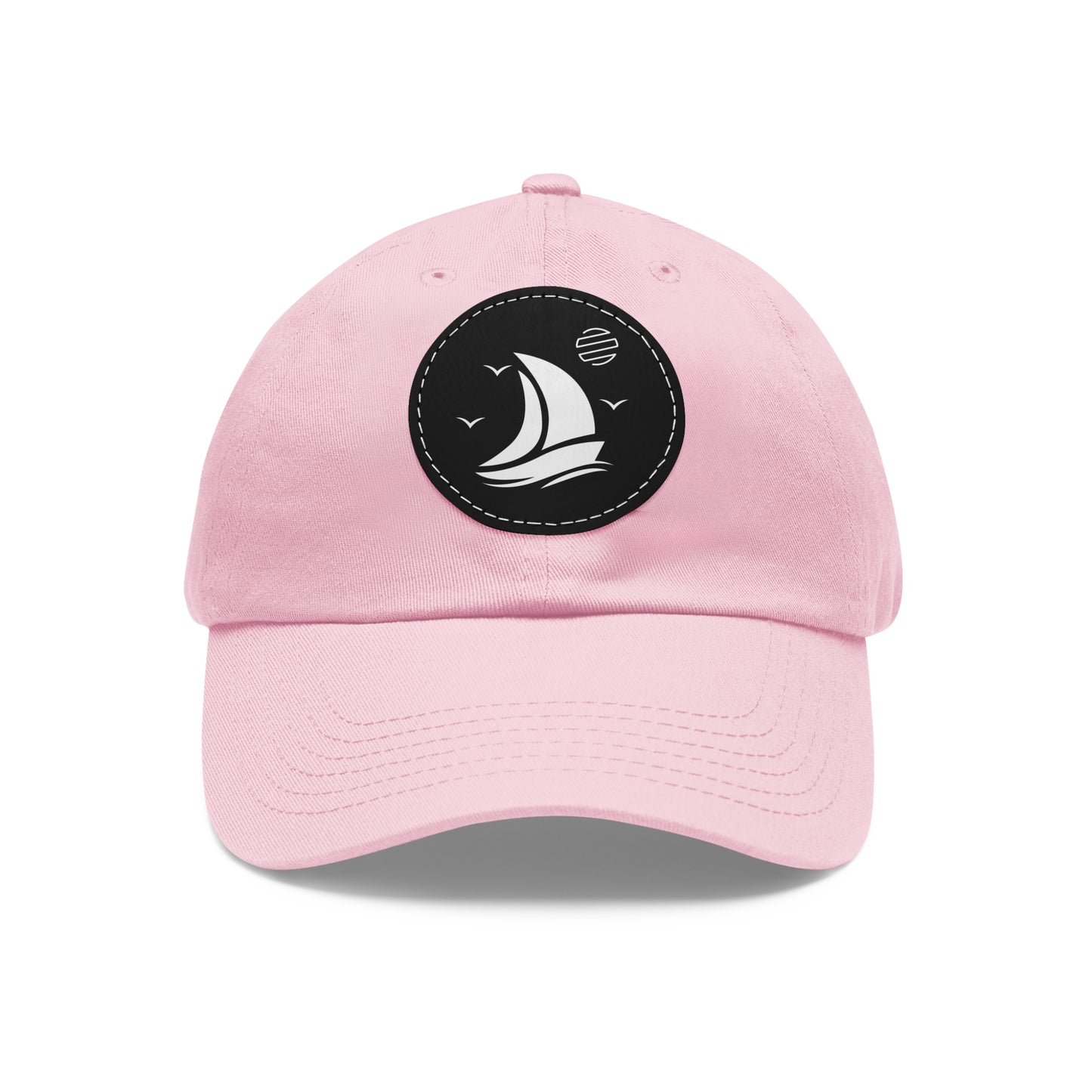 Set For Sail Leather Patch Dad Hat — Nautical Baseball Cap