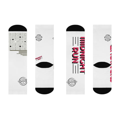 Midnight Run Cushioned Crew Socks for Active Lifestyle | Perfect for Gifts, Running, Gym, Yoga, Sportswear