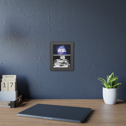 Sweet Dreams Drive-In Framed Poster — Retro Night Sky Print