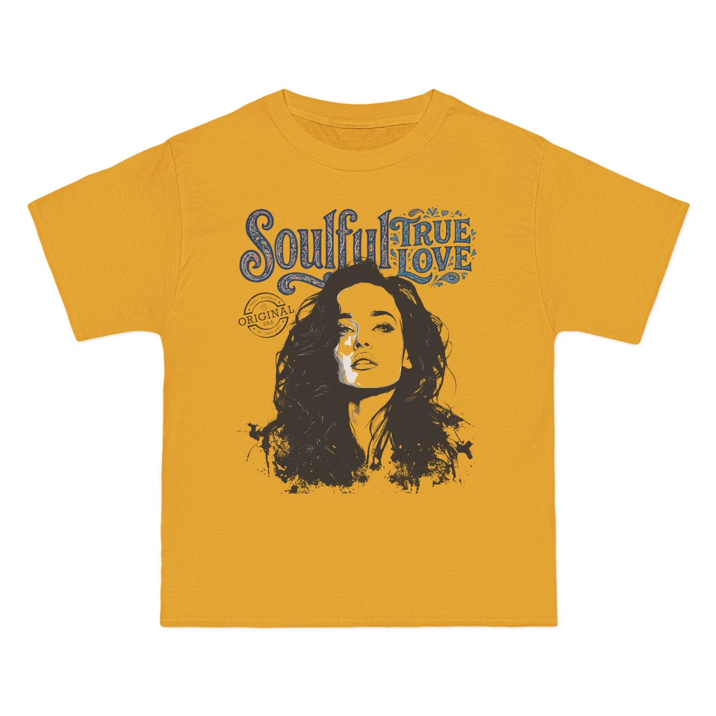 Soulful True Love Portrait T-Shirt — Romantic Couple Graphic Tee