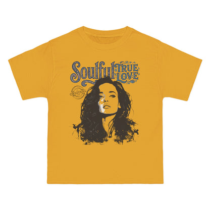 Soulful True Love Portrait T-Shirt — Romantic Couple Graphic Tee