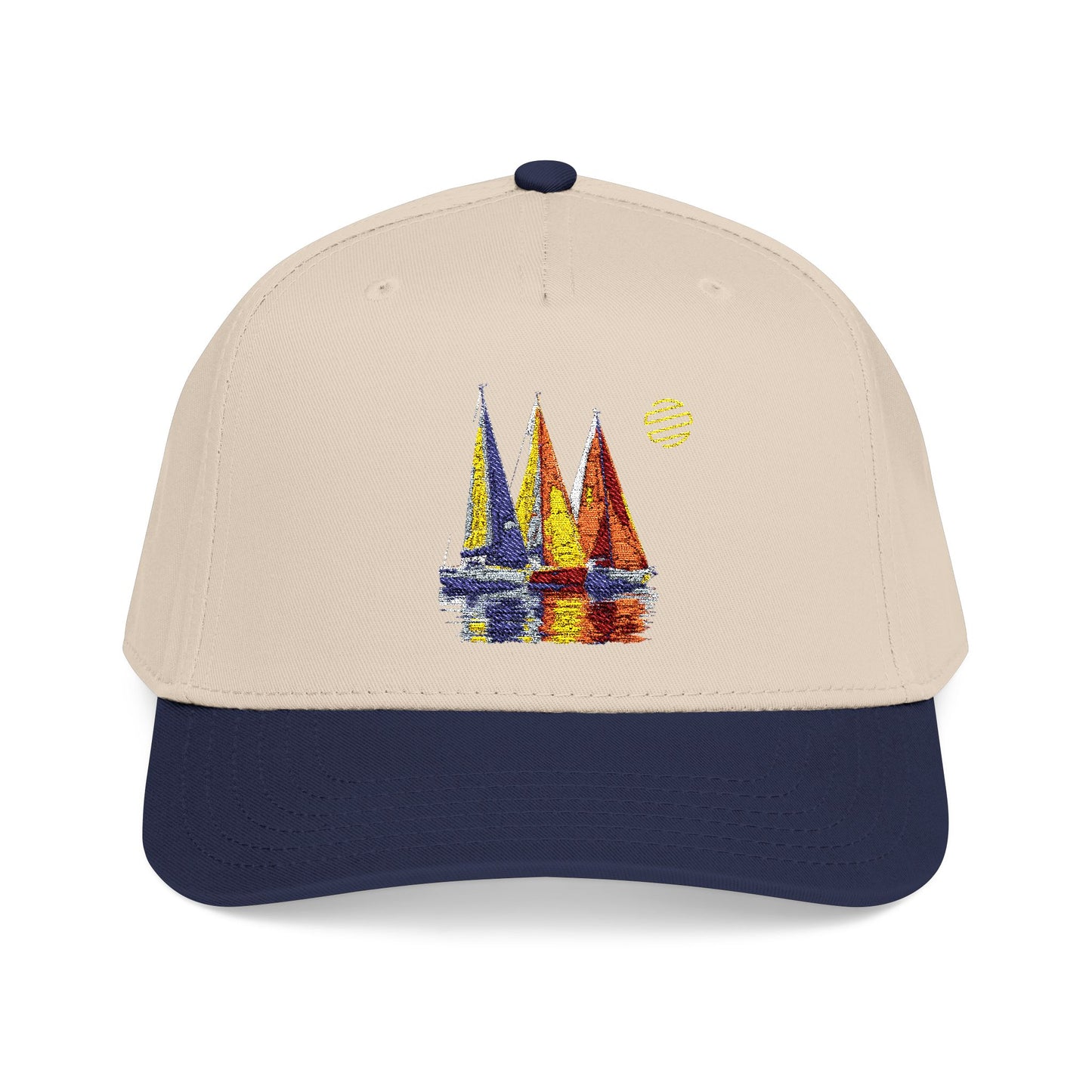 Sailboat Embroidered Baseball Cap – Nautical Summer Sun Hat