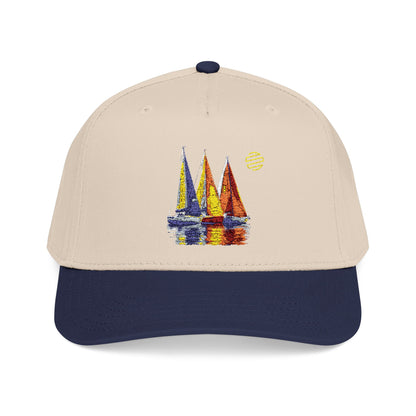 Sailboat Embroidered Baseball Cap – Nautical Summer Sun Hat