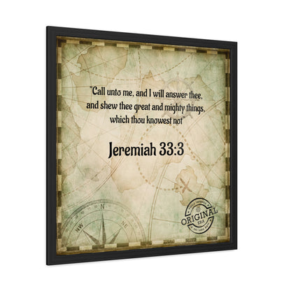 Jeremiah 33:3 Framed Poster — Inspirational Scripture Wall Art