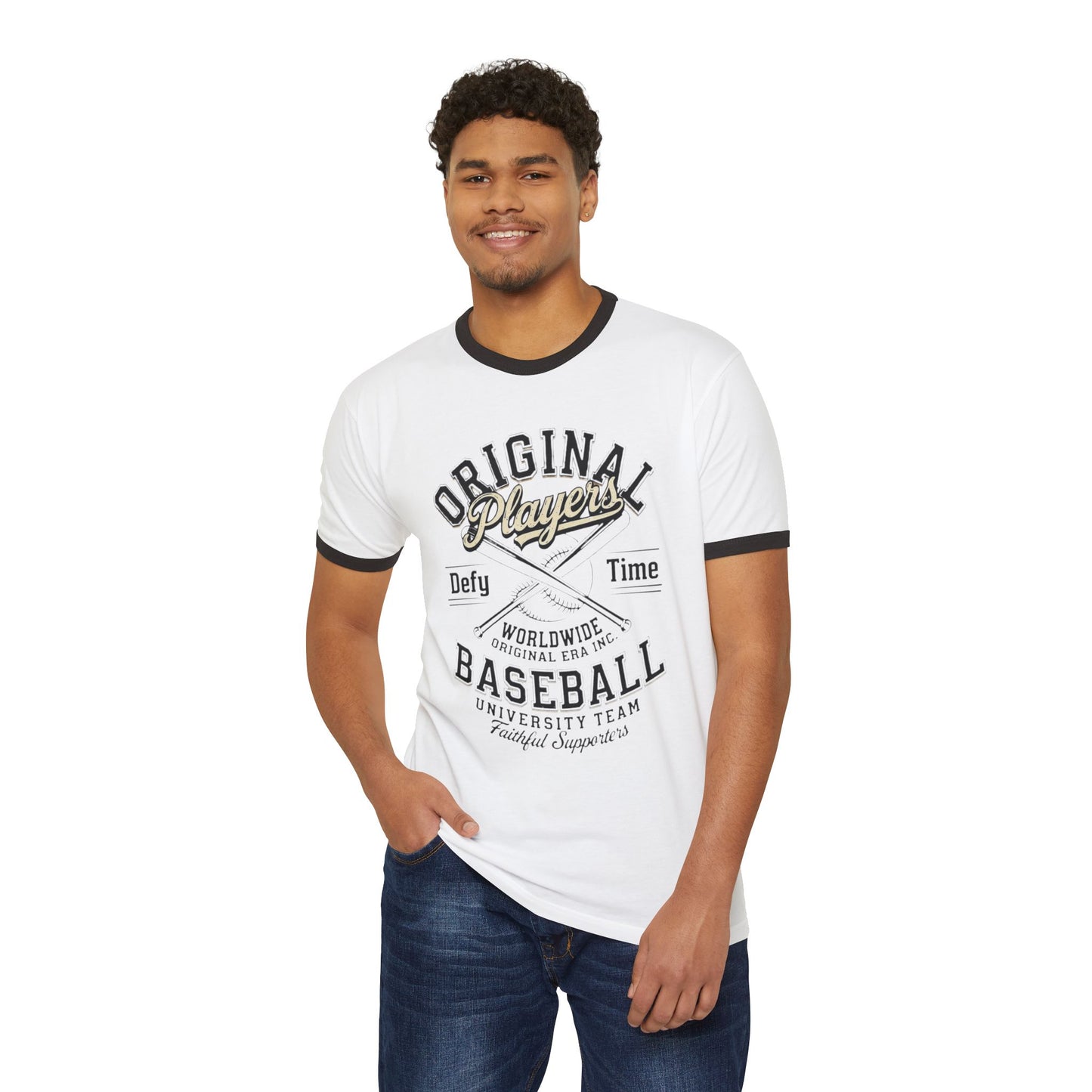 Baseball Ringer T‑Shirt — "Original Players" Vintage Athletic Tee