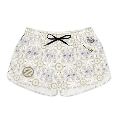 Boho Floral Lace Print Women's Casual Shorts — Lightweight Lounge Shorts