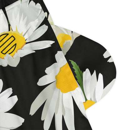 Daisy Basketball Shorts — Black Floral Athletic Shorts