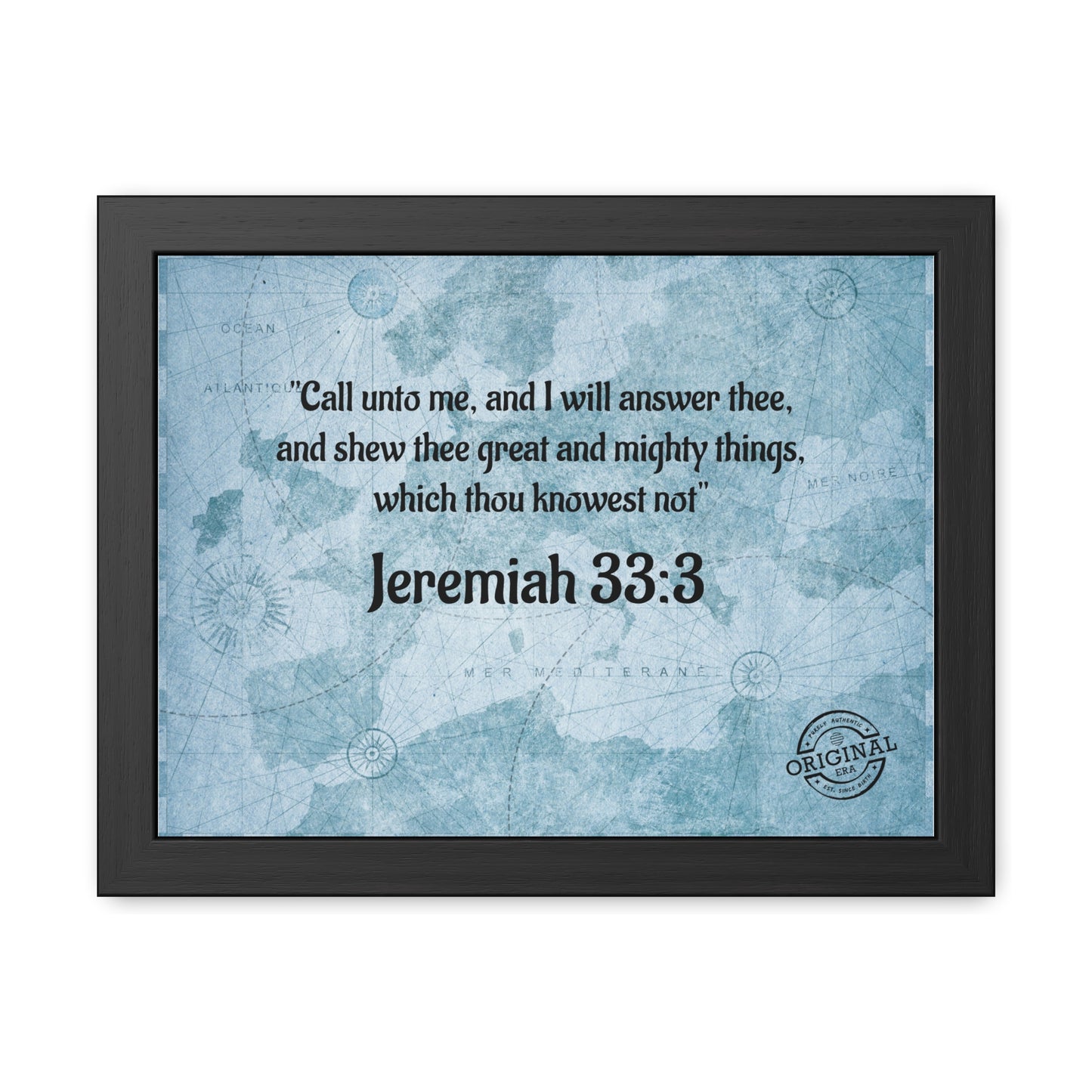Jeremiah 33:3 Framed Poster — Inspirational Scripture Wall Art