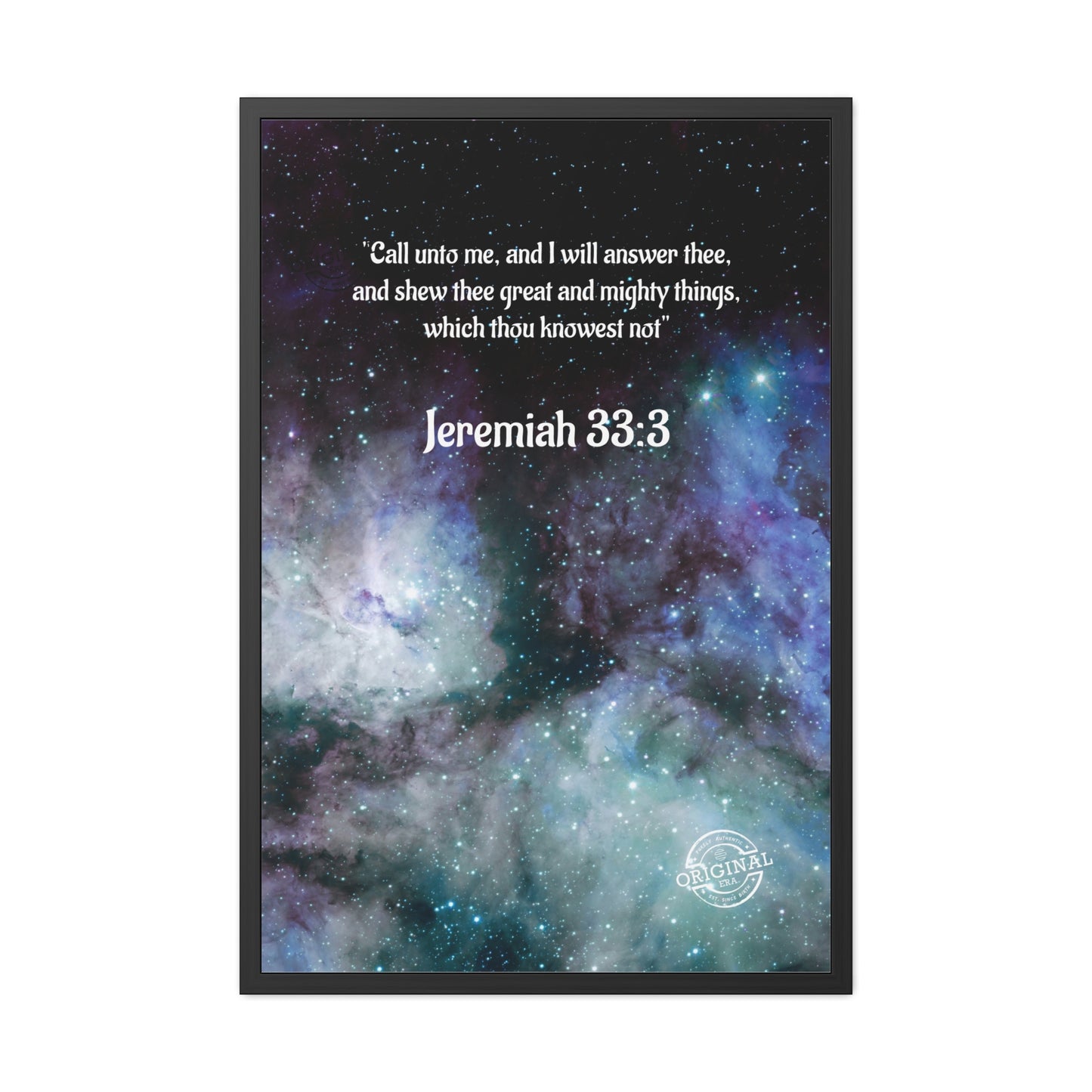 Jeremiah 33:3 Framed Poster — Inspirational Scripture Wall Art