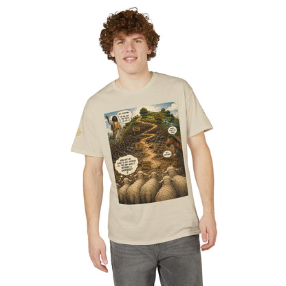 Sheep In the Wild Graphic T-Shirt — "God Has My Back" Faith Tee
