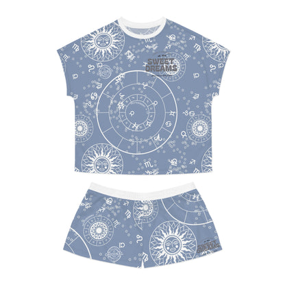 Zodiac Stars Women's Short Pajama Set — Astrology 'Sweet Dreams' Sleepwear